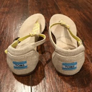 Toms canvas “Playa” yellow sandals! Gently used!
